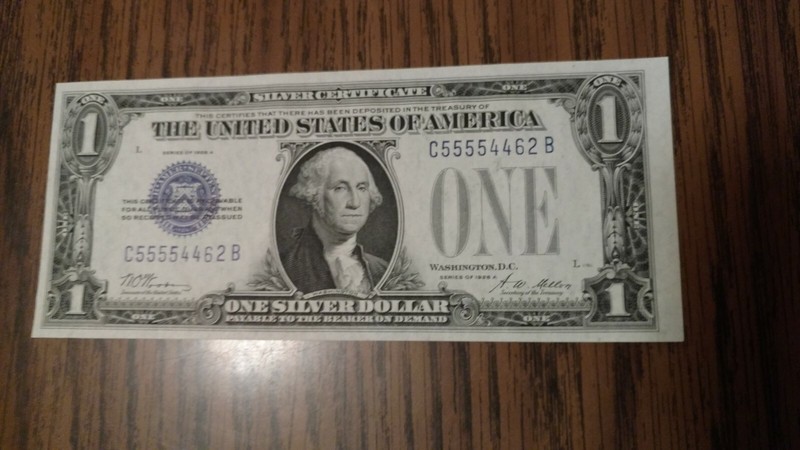 Fr-1601 1928 A Silver Certificate, FUNNY BACK new $1.00 Dollar Bill Crisp UNC.