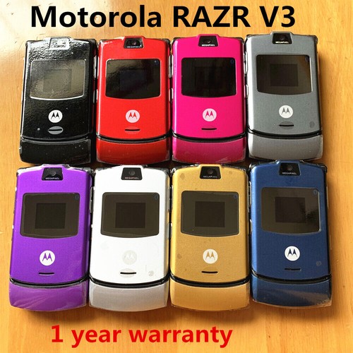 Original Motorola RAZR V3 Flip GSM Unlocked Bluetooth MP4 video Mobile Phone