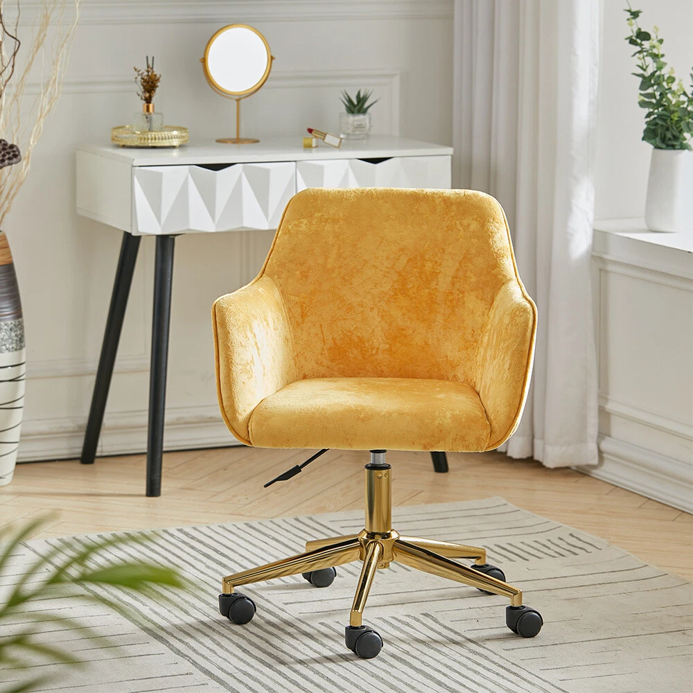 Yellow swivel chair sales
