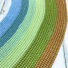 Round Faceted Crystal Bead Glass Loose Spacer Beads Jewelry Making 4x6mm/50Pcs