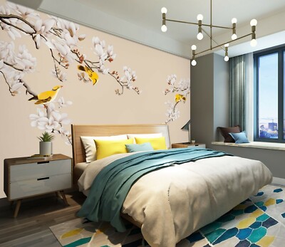 3D Branches Bird ZHUA8427 Wallpaper Wall Murals Removable Self-adhesive Amy