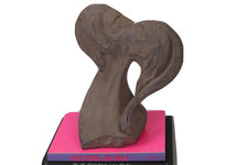 Vintage 80s David Fisher Austin Productions Faces Love Sculpture Signed Rare