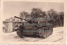 2 Original WW2 photos British army M24 Chaffee tank in Germany 1945 panzer base 