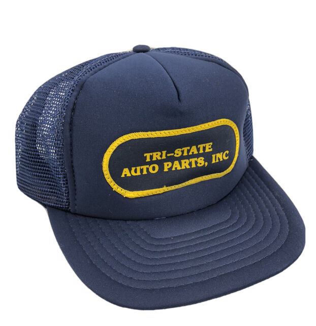 Vintage TriState Auto Parts Large Patch Snapback Trucker Hat Cap Mesh