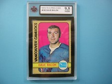 1972/73 O-PEE-CHEE NHL HOCKEY CARD #162 DAVE BALON KSA 9.5 NGM SHARP+ 72/73 OPC