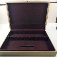 Unbranded Wood Silverware Flatware Storage Chest Box Brown Interior