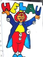 Gabis Window Color Bilder Deko Fasching Karneval  Clown  Helau & Alaaf  v.Bilder