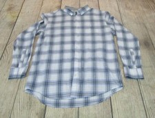 NICE Calvin Klein White Grey Plaid Long Sleeve Button-Up Shirt Men's size Medium