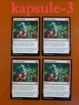 4x Reckless Impulse | Innistrad Crimson Vow | MTG Magic Cards