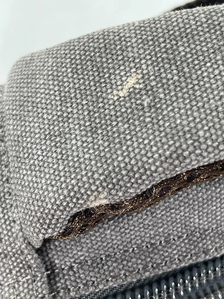 Mochila para portátil AMA DABLAM para escuela senderismo trabajo algodón gris y marrón Foto 2 de 4