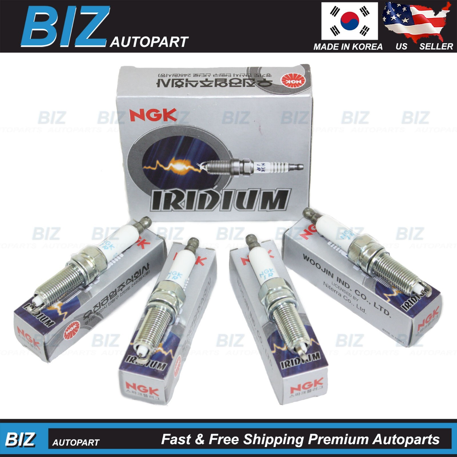 NGK Spark Plugs 4PCS for 2020-2024 Hyundai Kia 1.6L 2.0L 2.5L 18871-11070