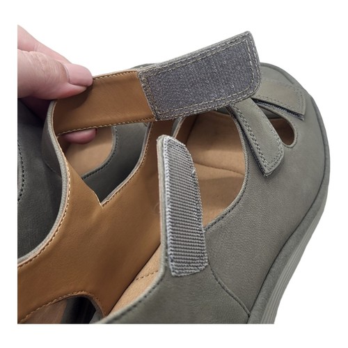 Clarks Collection Women's Cushion Reedly Juno Wedge Heel Sage Size 9.5 W - Picture 6 of 11