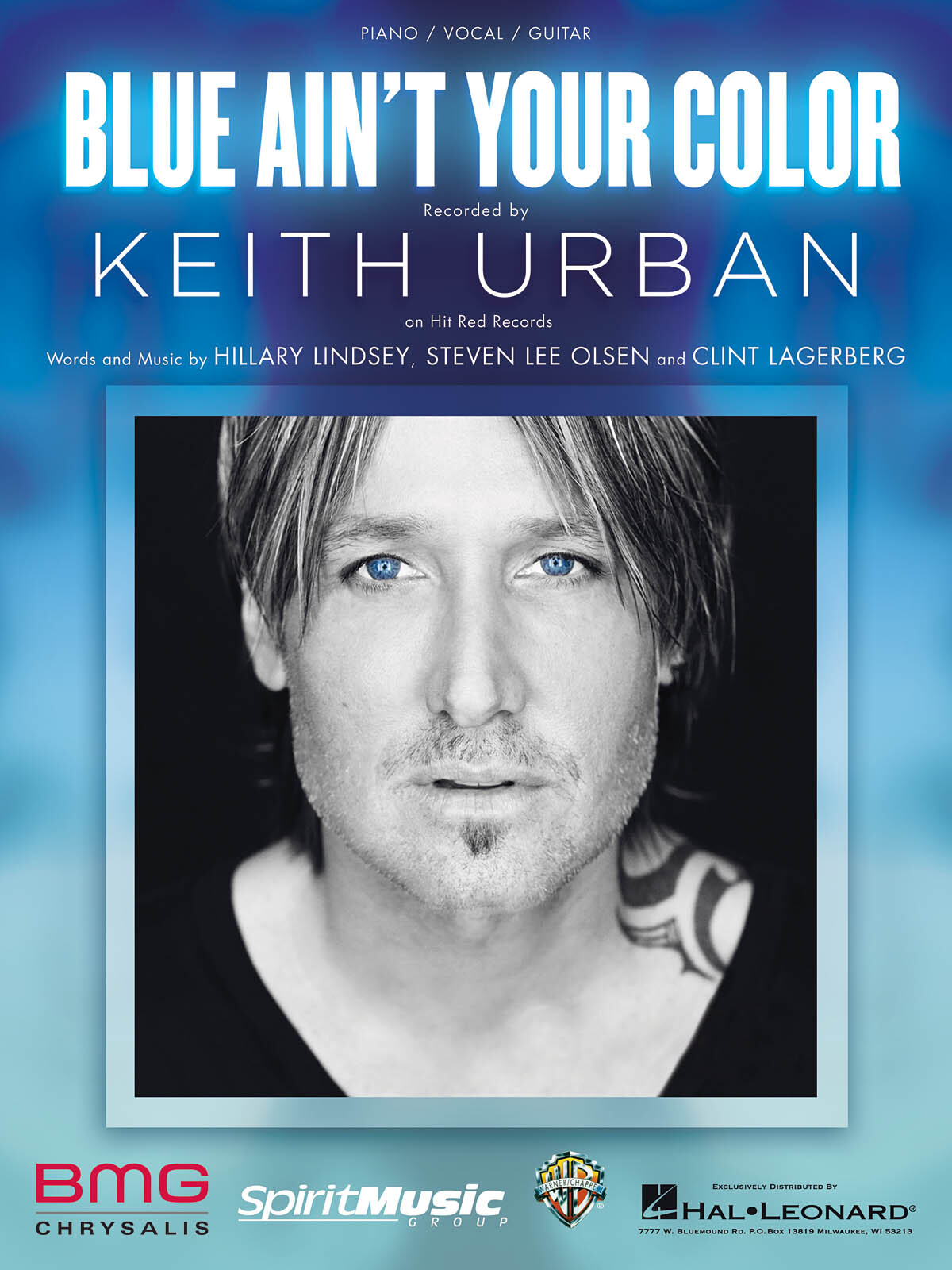 Blue Ain't Your Color Keith Urban Song for Piano Sheet Music Guitar ...