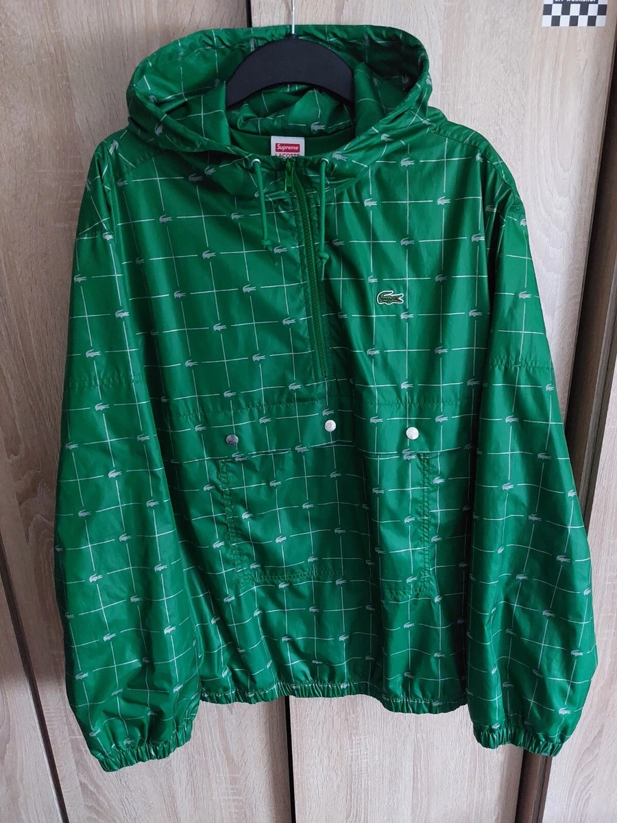 Supreme x Lacoste Reflective Grid Nylon Jacke Jacket Anorak XL