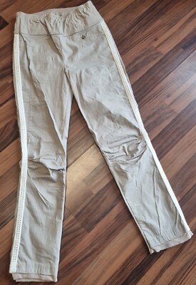 Stoffhose Tredy 38 beige mit Glitzersteine neuwertig Gummizug 