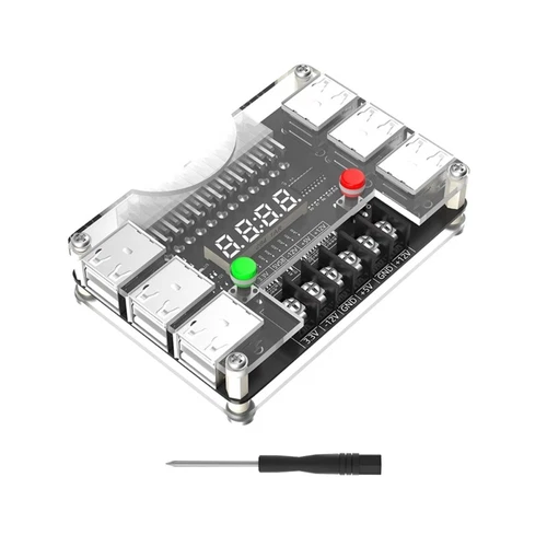 24Pin Power Supply Breakouts Board Power Module Adapter with 12 Port USB 3.30V