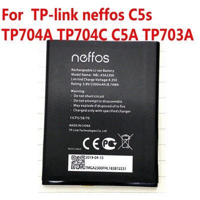 New Battery For TP-Link neffos C5s TP704A TP704C C5A NBL-43A2300 43A2300 2300mAh