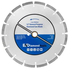 Laser Welded Heat Treated Core Diamond Saw Blades, Wet or Dry