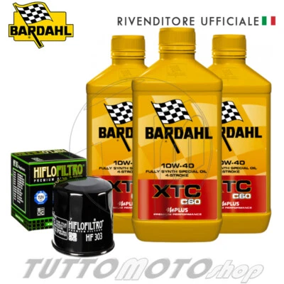 BARDAHL - HIFLO Kit Tagliando KAWASAKI Z650 2021 2022 2023 / Olio BARDAHL XTC C60 10W40-Filtro