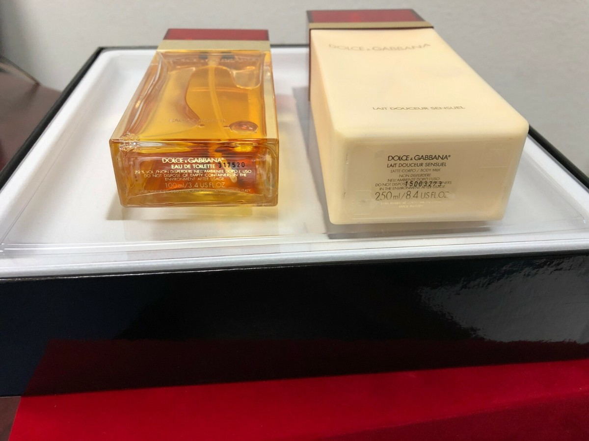 VINTAGE ** RED DOLCE & GABBANA 2 PIECES GIFT SET :3.4 EDT Spray