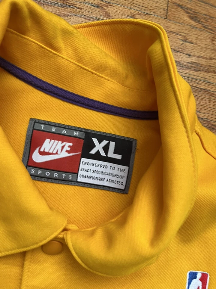 Nike Authentic LA Lakers Rewind 57 Warm Up Shooting Shirt Snap Jacket Size XL - Image 2 of 4