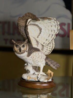 FRANKLIN MINT/PORCELAIN THE GREAT HORNED OWL GEORGE MCMONIGLE