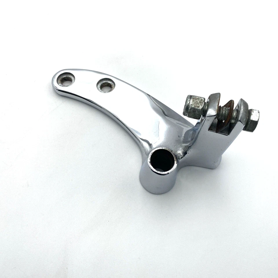 oem Harley 93-02 Dyna Wide Glide Chrome Left Foot Peg Support Genuine Bracket - Image 2 of 4