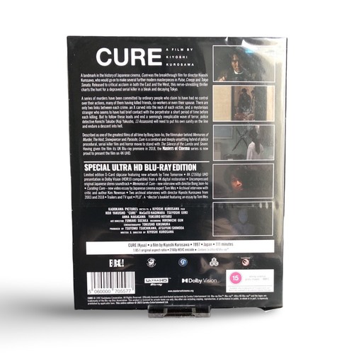 Eureka! Masters Of Cinema #181 CURE 4K UHD Blu-ray Slipcover Brand New Sealed - Afbeelding 2 van 6