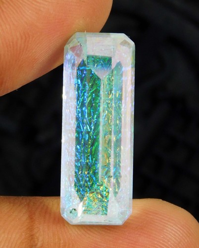 CERTIFIED 35.45 Ct Natural Monarch Fire Opal Doublet Emerald Cut Loose Gemstone - Picture 7 of 7