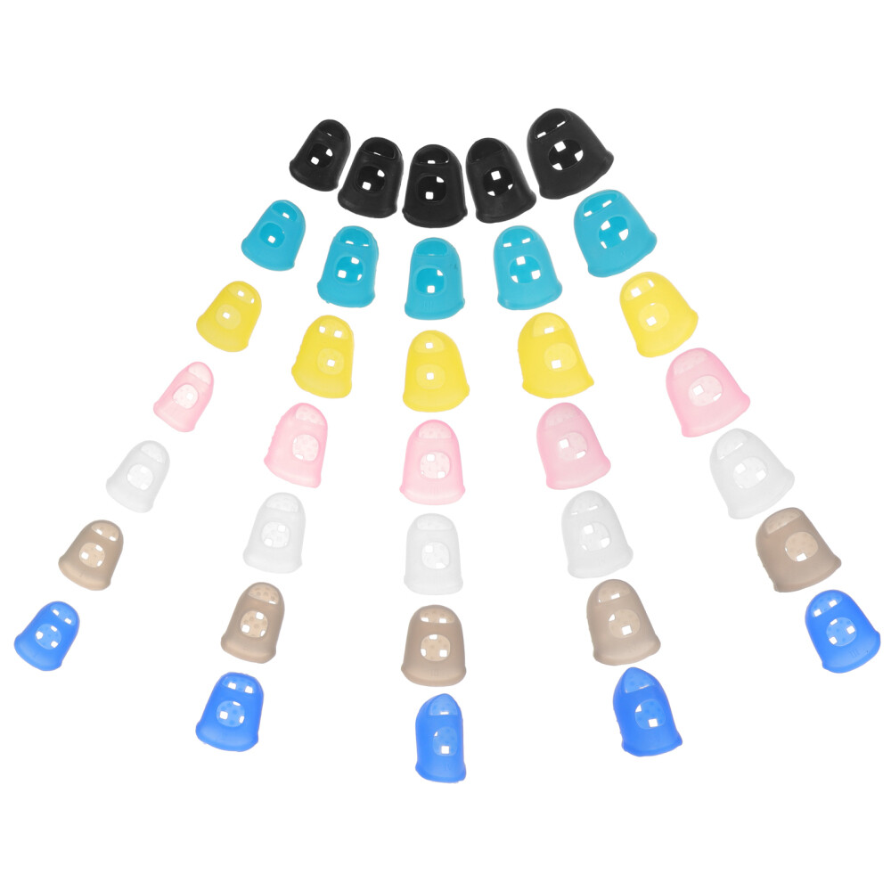35pcs Fingertip Protectors Silicone Finger Cots Fingertips Caps for eBay