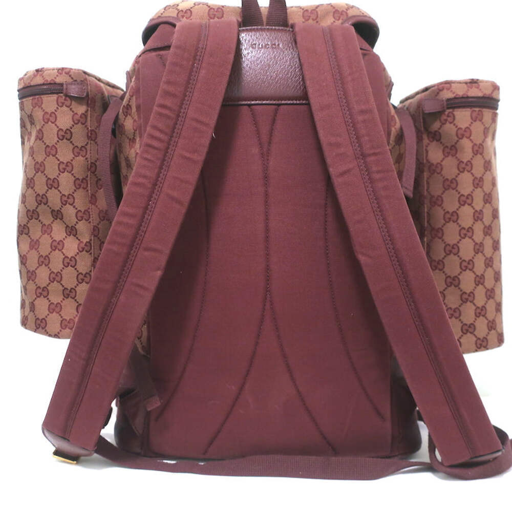 Gucci Alpina Trekking Backpack Burgundy GG Monogram Canvas | eBay