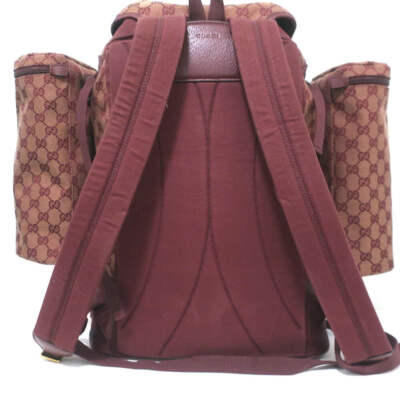 Gucci Alpina Trekking Backpack Burgundy GG Monogram Canvas | eBay
