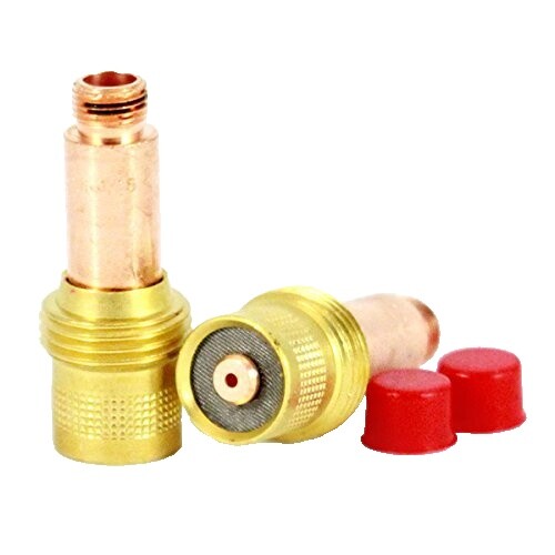 RIVERWELD Corpo Pinza Lente Gas 13N24 45V26 (orifizio 2,4 Mm) Coppa In Ceramica 54N14 8# (D12,5 X42 Mm) 54N01 Isolante Lente Gas TIG Per QQ300 DB SR CK WP 17 18 26 - Foto 6