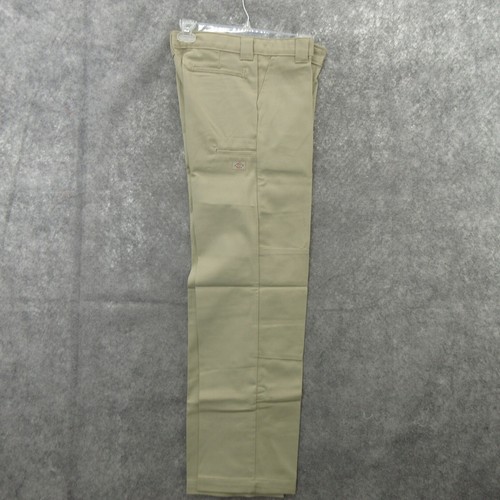 Dickies Boys Double Knee Pants Size 16 Beige Twill Relaxed Fit Straight Leg New - Picture 8 of 14