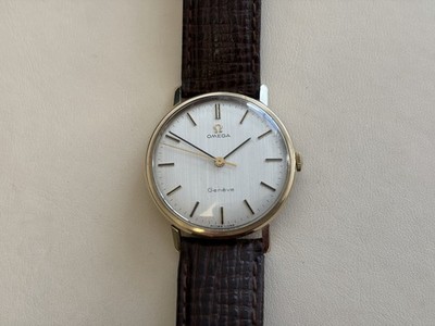omega geneve 9ct gold mens watch