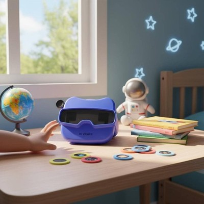 3d-betrachter tragbar stereoskop-viewer robust für unterwegs, zuhause, kinder