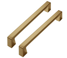 8 Inch Hole Center 6 Pack,Champagne Bronze Cabinet Pulls Heavy Duty Solid Sat...