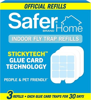 Safer Home SH503 Trap Refill Pack of Glue Cards for SH502 Indoor Fly White 