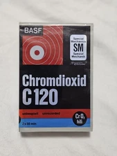 BASF C120 Chromdioxid SM Hi Fi Cassette Tape Brand New Sealed 1970's.