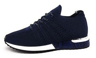 La Strada  Damenschuhe Schnürschuhe Sportive Sneaker Blau Freizeit
