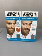 Just For Men Mustache  Beard Brush-In Hair Color Gel Blond M10/15 Lot Of 2 New