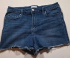 William Rast Juniors Size 31 Dark Wash Distressed Denim Highrise Shorts — photo 1