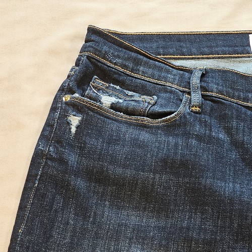 Jeans Frame Denim Le Garcon Crop Boyfriend Covant lavaggio scuro taglia 28 boho elasticizzato - Foto 3 di 19