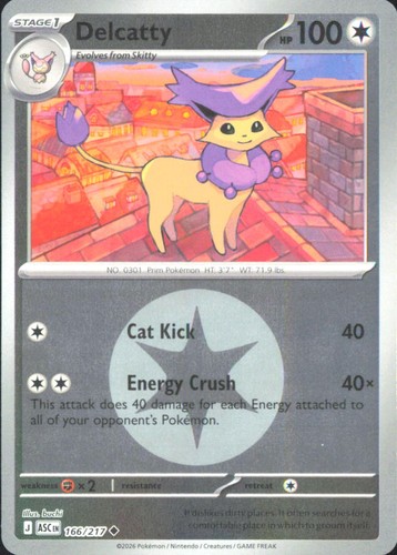 Delcatty 166/217 Mega Evolution Ascended Heroes Energy Symbol Reverse Holo