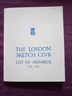The London Sketch Club List of Members 1963-1964  Rare Find