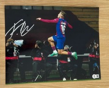 FERMIN LOPEZ SIGNED BARCELONA 11X14 PHOTO BAS BECKETT