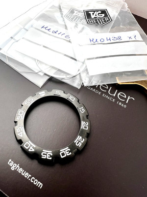 TAG Heuer Watch BEZEL formula1 DIVER  METAL  Black/Friction Ring  NWT Swiss Made