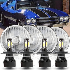 For Chevy Chevelle 1964-1970 4pcs 5-34 5.75 Inch Led Headlight Hilo Beam For Chevy Chevelle 1964-1970 4pcs 5-34 5.75 Inch Led Headlight Hilo Beam