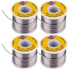 Set of 4 Made in USA Solder Wire Tin Lead 40/60 Rosin Core 0.062-inch 1.6mm on