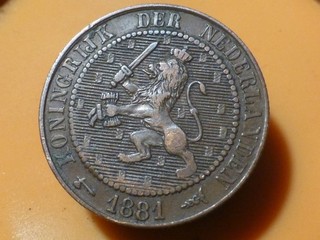 PAYS BAS 2 5 CENTS 1881 RARE & BELLE QUALITE TTB !